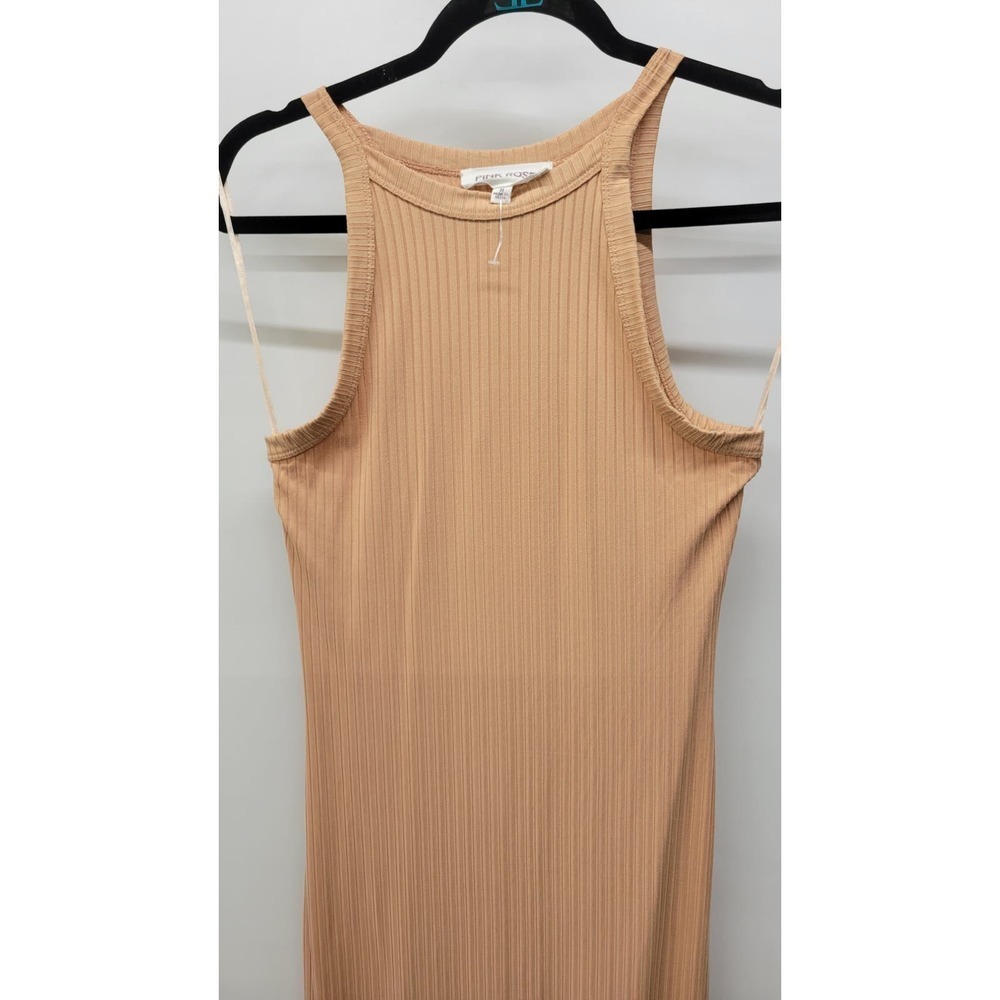 Pink Rose Rib Maxi Dress Medium - Picture 2 of 8